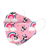 Kids KF94 Face Masks, Kids Disposable Masks-Dr Medic-Pink Rainbow Panda-10 Pack-Dr Medic