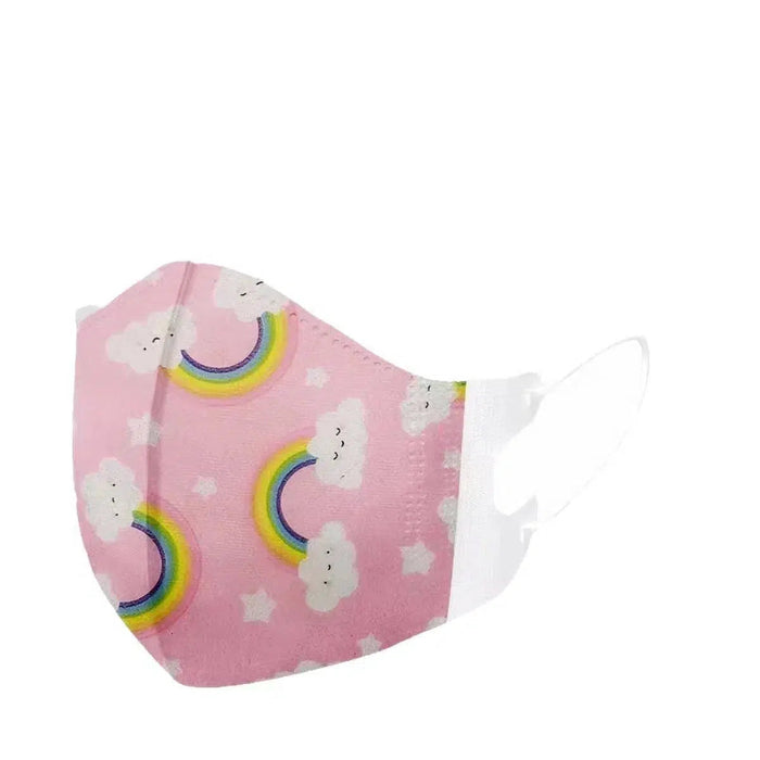 Toddlers Infant Disposable Face Masks-Brookwood Medical-Pink Rainbow-10 Masks-Dr Medic